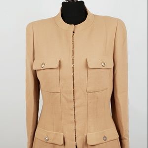 Chanel Tweed Blazer & Skirt Suit Set Women Size 44